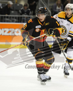 Austen Brassard of the Belleville Bulls. .Photo by Aaron Bell/OHL Images